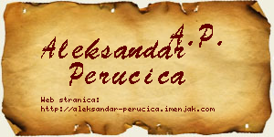 Aleksandar Perućica vizit kartica